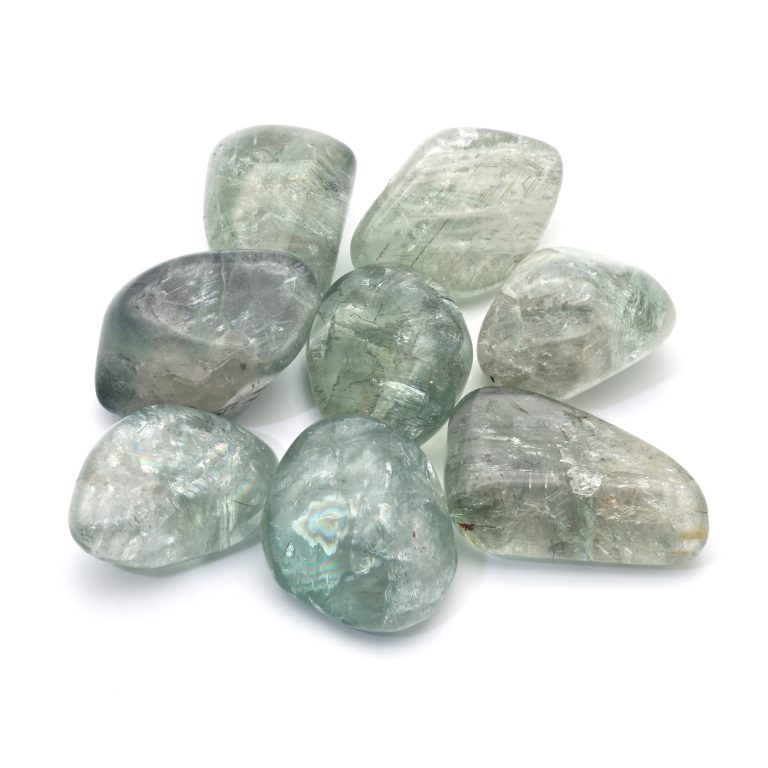 Grüner Mondstein Trommelstein - seltene Edelstein-Rarität aus natürlichem Feldspat